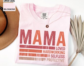 Comfort Colors Mama Loved Shirt, Minimal Mom Tee, Popular Mother’s Day Gift Idea, Cute Mom Life Shirt, Trendy Mom Outfit, Gift for Cool Moms