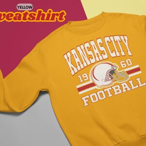 Yellow Retro Kansas City Football Sweatshirt