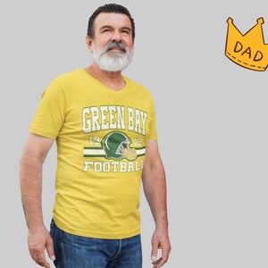 Yellow Green Bay Football Dad Shirt