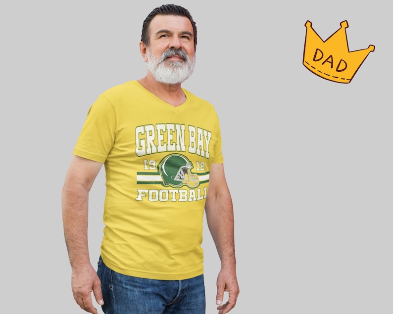Yellow Green Bay Football Dad Shirt