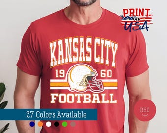 Kansas City Football Shirt, Kansas City Game Day T-shirt, Kansas City Football Fan Gift, Vintage Kansas City Sweatshirt, Kansas Gift For Him