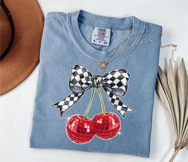 Blue Jean Comfort Colors Disco Cherry Shirt