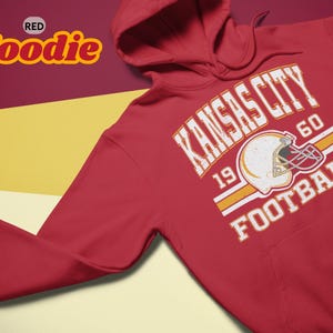 Red Retro Kansas City Football Hoodie