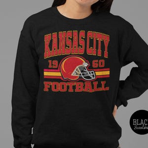 Black Retro Kansas City Football Sweatshirt