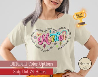 Retro Groovy Mother Tshirt, Colorful 70s Aesthetic Mother's Day Gift, Mom Life Hoodie, Trendy Mothers Day Shirt, Mom Appreciation Sweatshirt