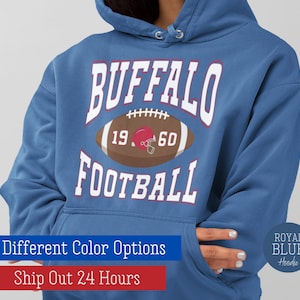 Buffalo Football Hoodie, Buffalo Football Game Day Sweatshirt, Trendy Buffalo Football Fan Gift,  Buffalo Football Gift For Him, 1960 Hoodie