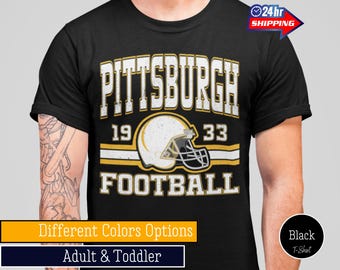 Retro Pittsburgh Football Shirt, Pittsburgh Game Day Fan Tee, Classic Helmet Style T-Shirt, 80s Grunge Vintage Style, Cool Football Fan Gift