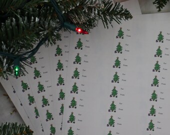 Pegatinas de regalo para el árbol de Navidad