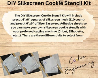 DIY Silkscreen Cookie Stencil Kit, Silkscreen Cookie Stencil Kit