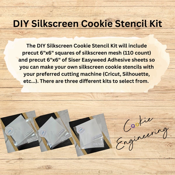 DIY Silkscreen Cookie Stencil Kit, Silkscreen Cookie Stencil Kit