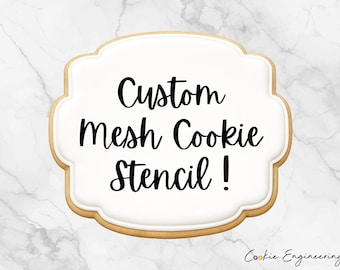 Custom Silkscreen Cookie Stencil