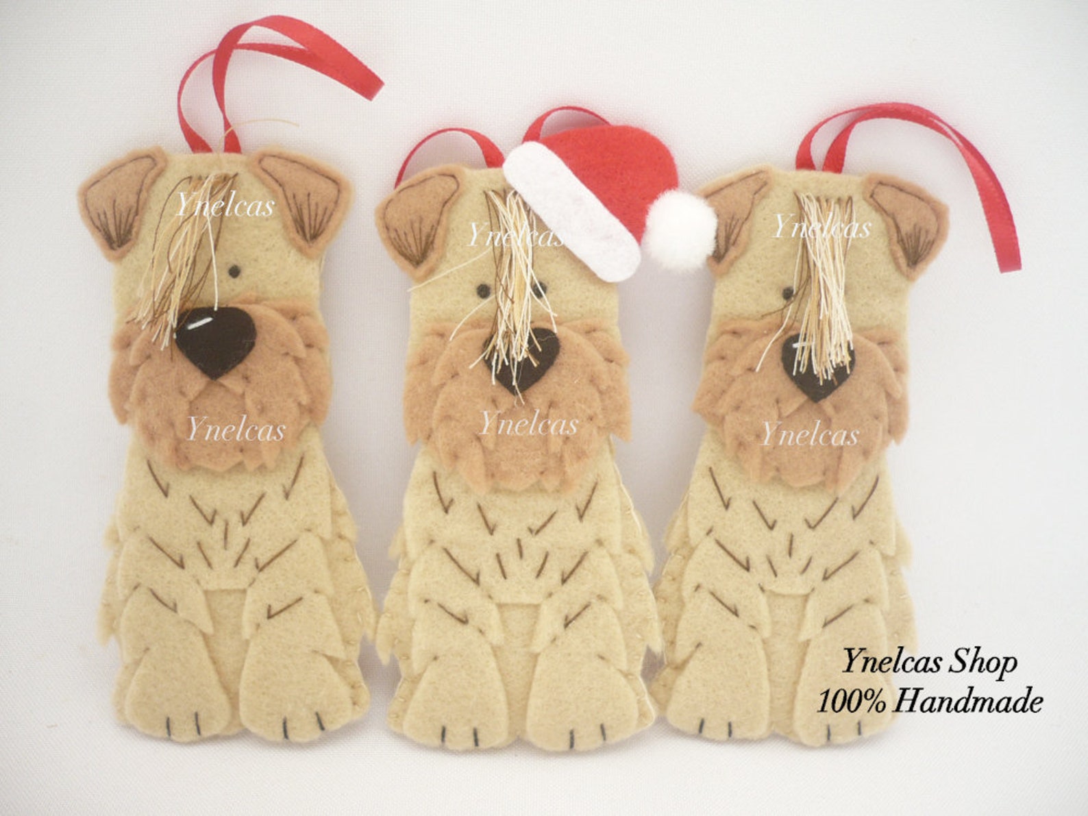 Wheaten terrier christmas ornament