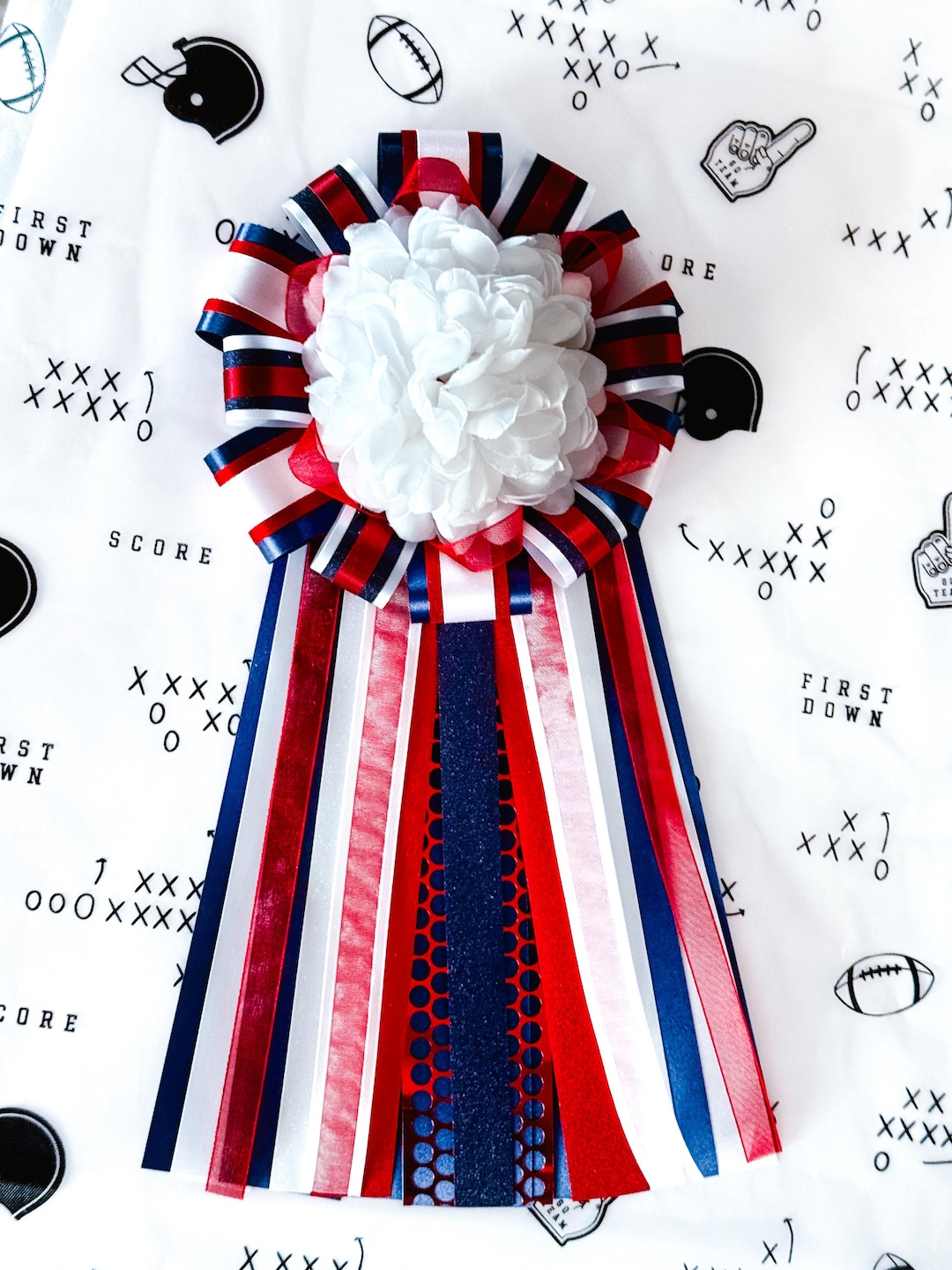 Mum Base Custom Homecoming Mum, Blank Base for School Colors, Assembled Ribbon ...