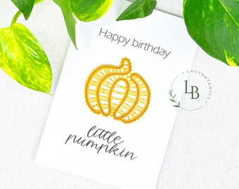 Bobbin Lace Pattern Pumpkin Greeting Card • Digital Beginner Pattern with Instructions & Step-by-step Video Tutorial • Autumn DIY Project