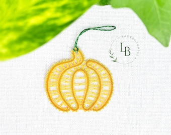 Bobbin Lace Pattern Pumpkin Ornament • Digital Beginner Pattern with Video Tutorial and Step-by-step Instructions • Autumn DIY Project