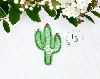 Bobbin Lace Pattern Cactus Miniature • Digital Lacemaking Pattern + PDF Instructions + Video Tutorials • Summer DIY Project