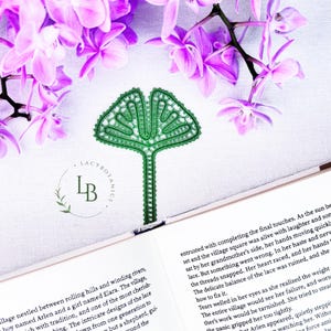 Bobbin Lace Pattern Bookmark Ginkgo Leaf • Digital Lacemaking Pattern with Video Tutorial • Spring DIY Project • Gift for a Lacemaker