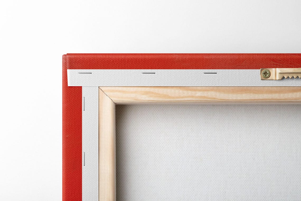 Crimson tree silhouette wall art with dark branches and dripped charcoal details detail view