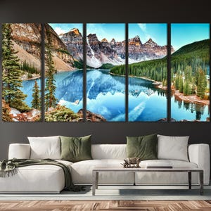 Moraine Lake Wall Art, Large Mountain and Lake Fine Art, Banff National Park Wall Art, Artwork for Living Room or Office Decor, Canada Art