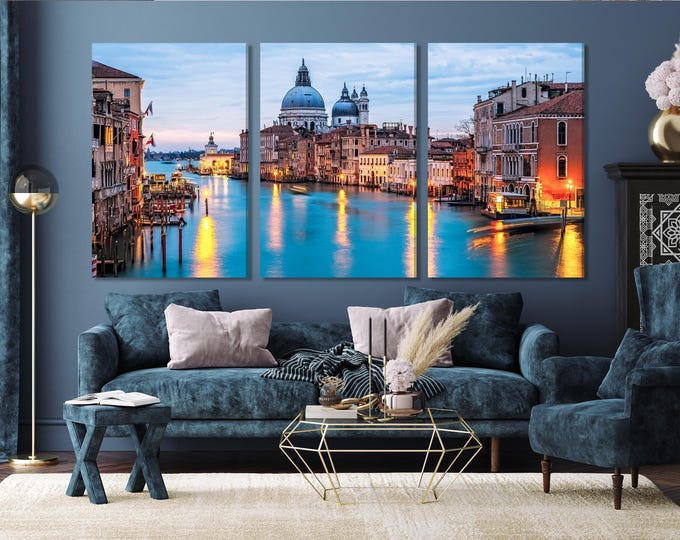 Venice Canvas Art - Grand Canal Wall Art, Basilica Santa Maria della Salute Canvas Print, Italy Wall Art, Italy Canvas Print for Modern Home