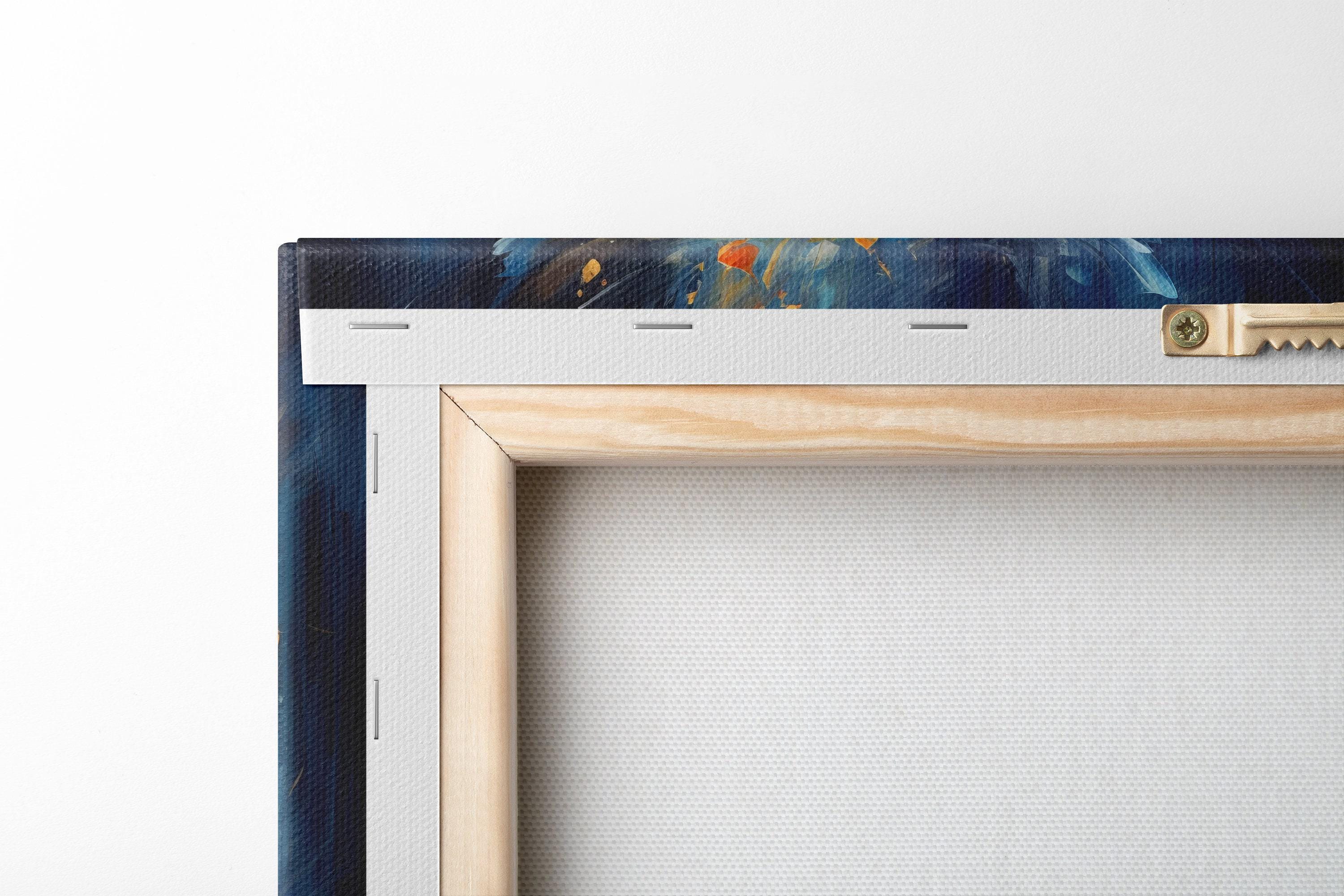 Dramatic grand piano artwork with amber glow and midnight blue flying fragments detail view
