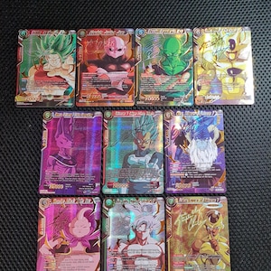 Set mit 10 Dragon Ball Z-Karten, USA-Version, signiert, Prismatic Proxy, Custom, 1.1