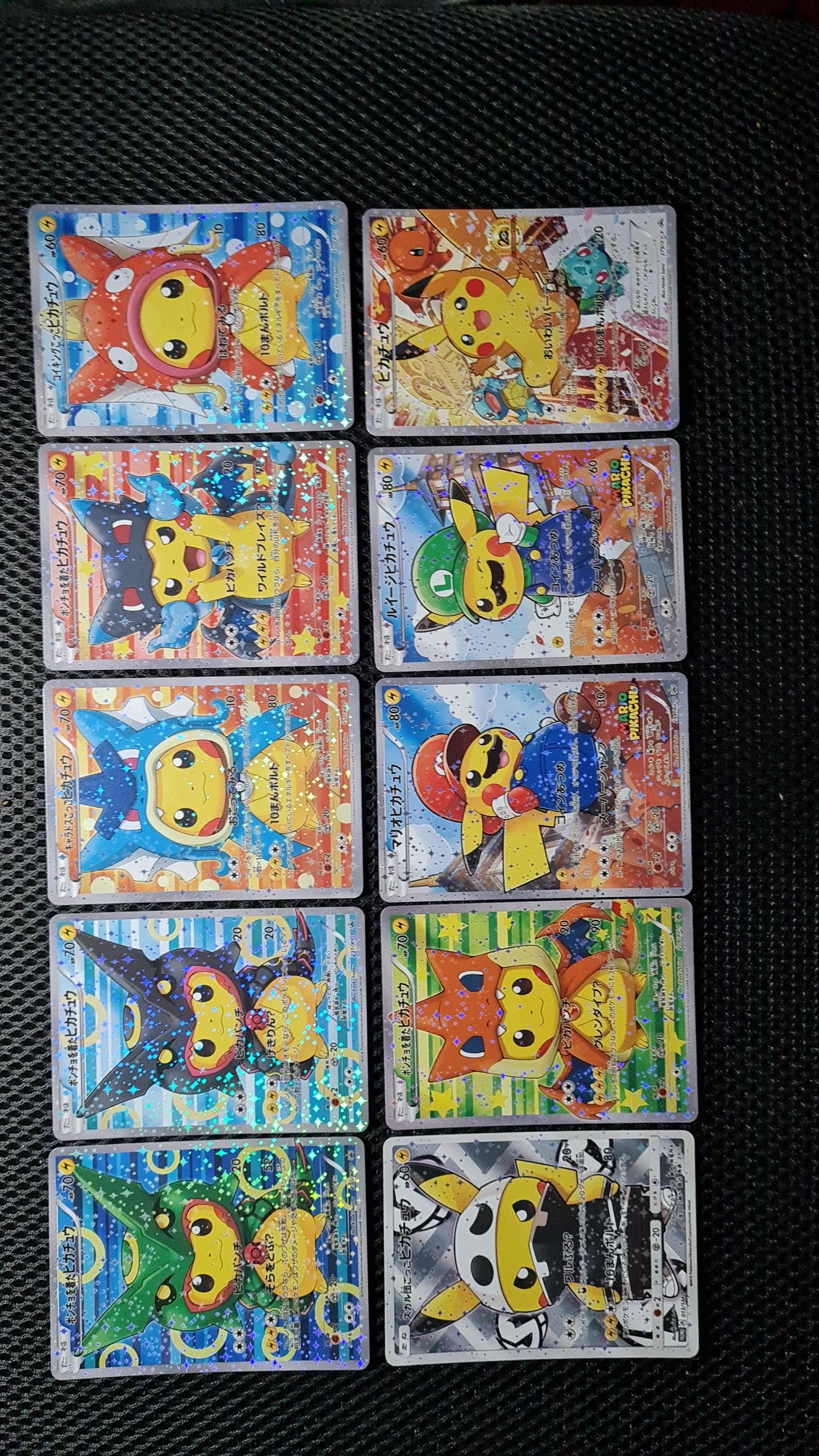 Set of 10 Pikachu Cosplay Promo Mario,luigi Proxy,orica 1.1 High