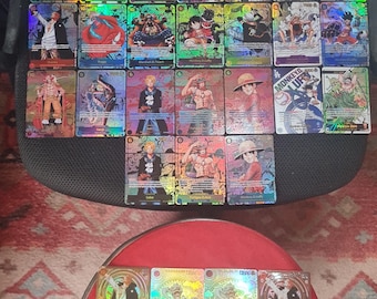 Set of 38 Manga Cards, Leader, Sec, SR One Piece English version, high-quality Orica, Proxy, 1.1