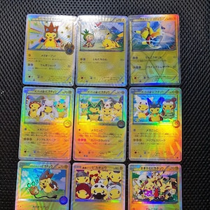 Set van 9 Japanse Pokemon-kaarten Pikachu Proxy, Orica, 1.1, Custom