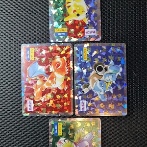 Ensemble de 4 Cartes Topps Pocket monsters version Holo foil haute finition Orica,Proxy,1.1