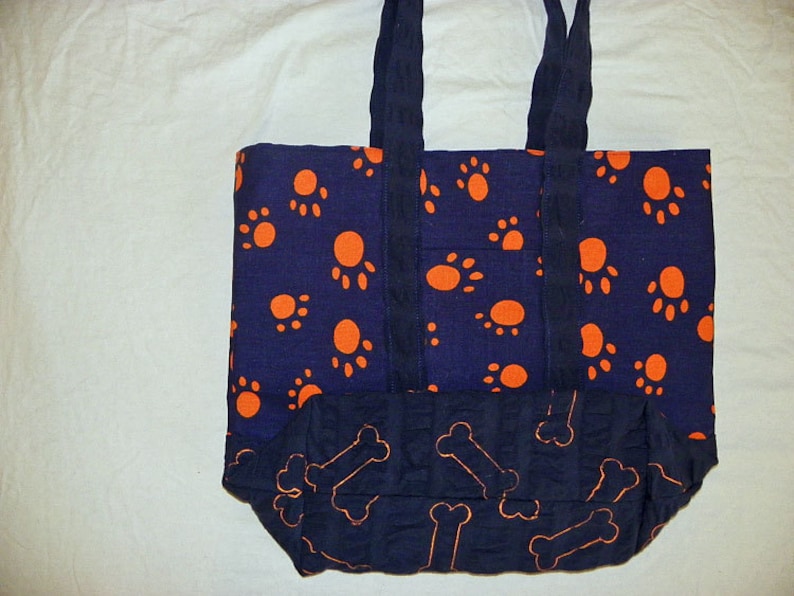 Small Tote Bag Paw Prints