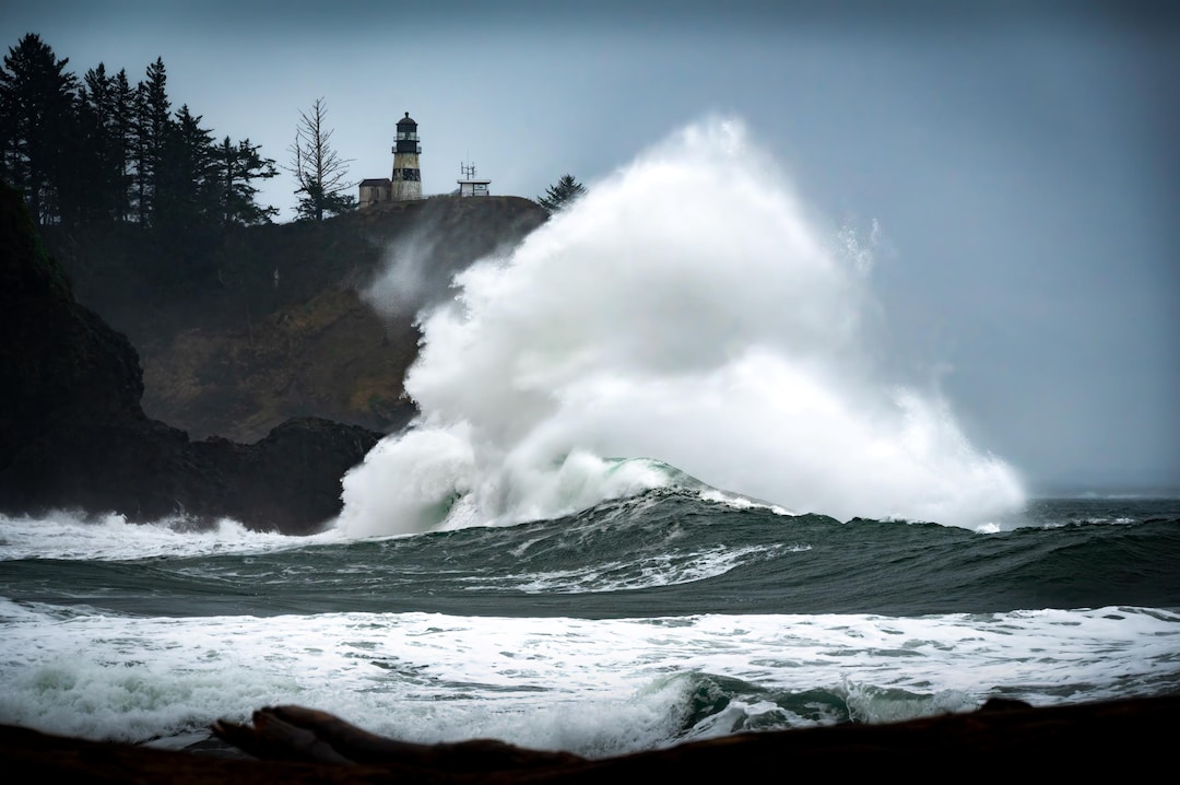 Cape Disappointment King Tide Giant Wave, Color Etsy