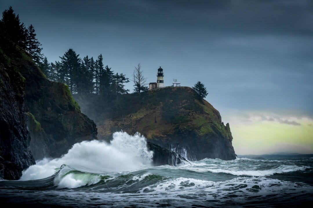Cape Disappointment King Tide, Washington Coast in Color - Etsy