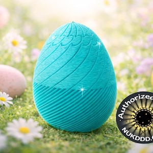 3D Printed Spiral Fidget Egg – Twisting Stress Relief Desk Toy