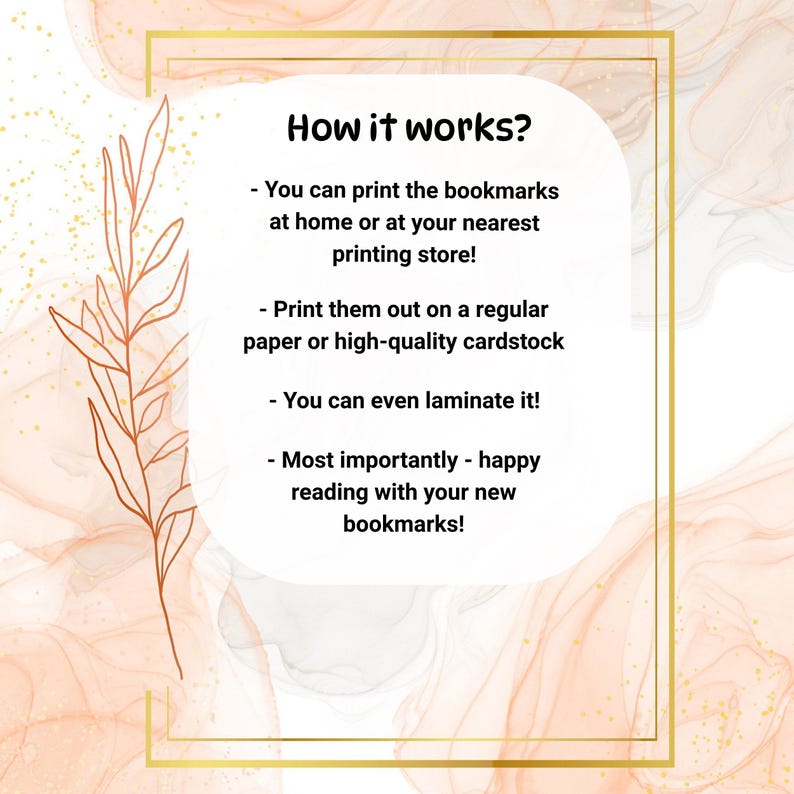 Digital Bookmark | Printable Bookmarks | Instant Download | PDF ...