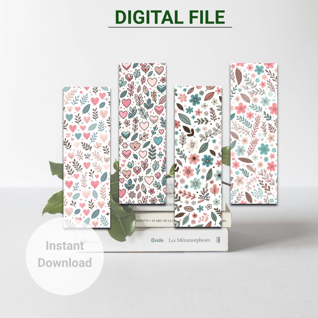 Digital Bookmark | Printable Bookmarks | Instant Download | PDF ...