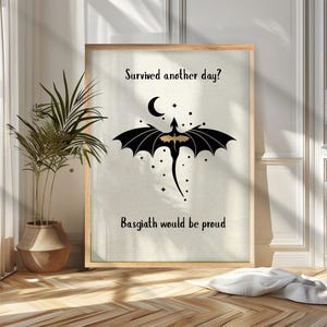 Quarta Ala Stampabile Basgiath Wall Art / Xaden e Violet / Decorazioni Fantasy Reader / Arte Romantasy Minimalistic Bookish / Rebecca Yarros