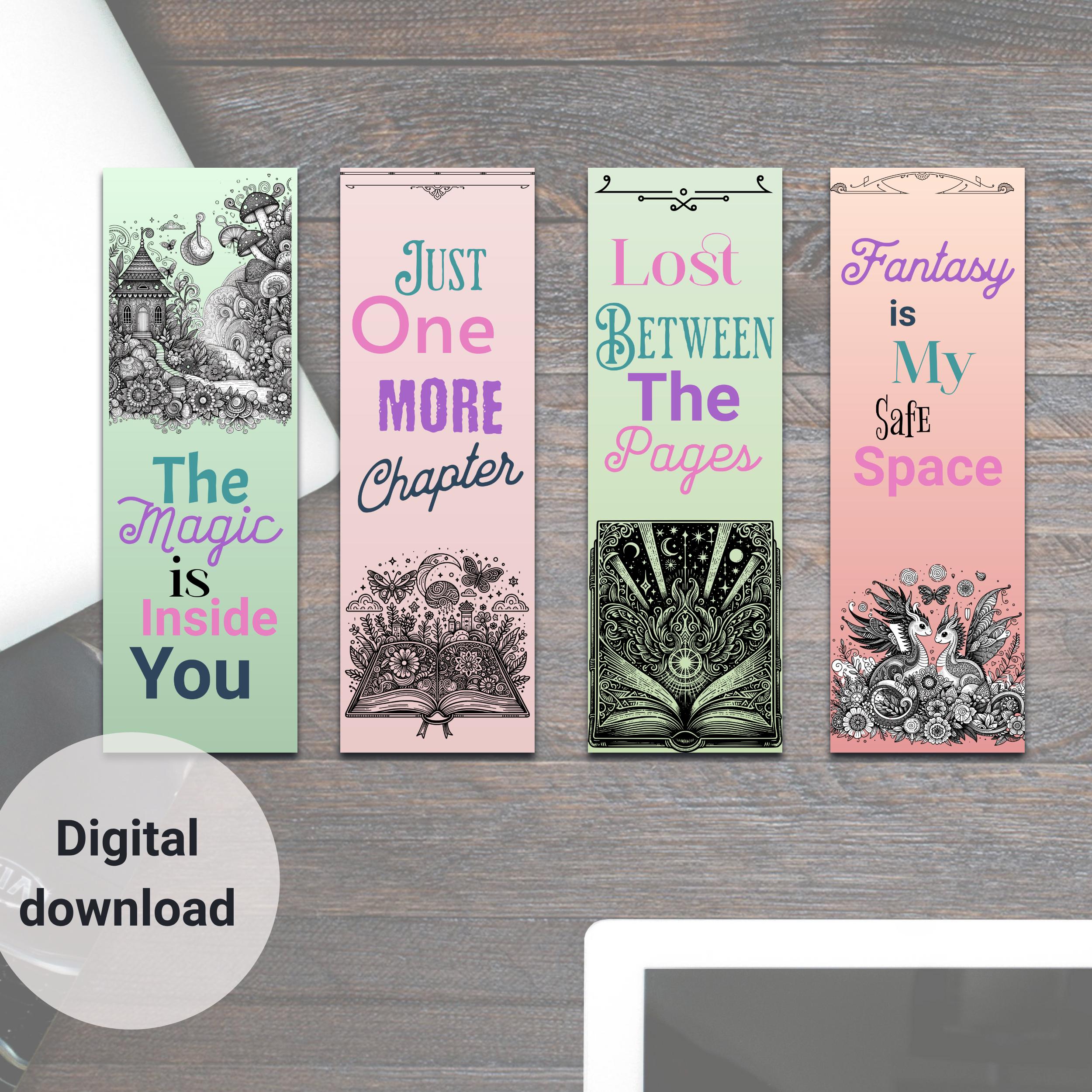 Digital Bookmark | Printable Bookmarks | Instant Download | PDF ...
