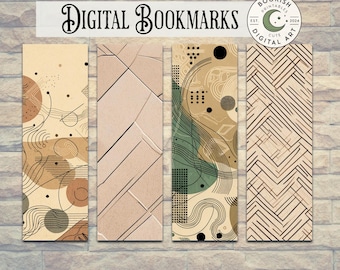 Digital Bookmark | Printable Bookmarks | Instant Download | PDF Bookmarks | Gift For Book Lover | Cute | Abstract | Minimalistic Bookmarks