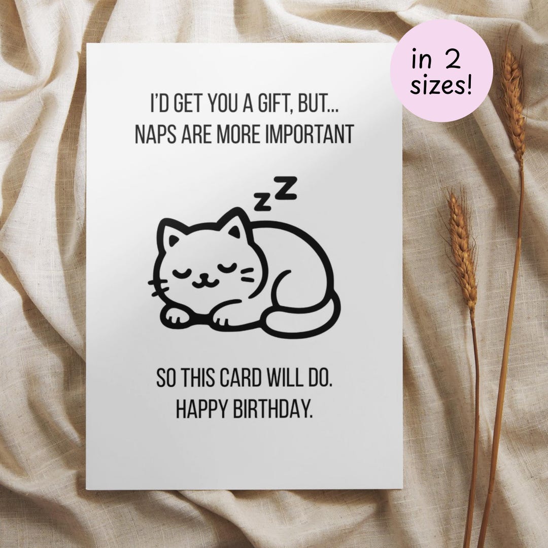 Printable Funny Sarcastic Birthday Card | Funny Cat Birthday Card ...