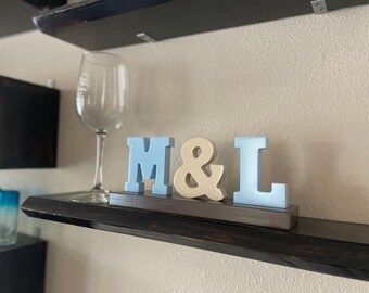 Custom Couples Initial Sign | Handcrafted Gifts for Wedding, Engagement, Anniversary, Birthday