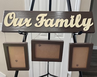 Our Family 3 Frame Hanging Picture Display