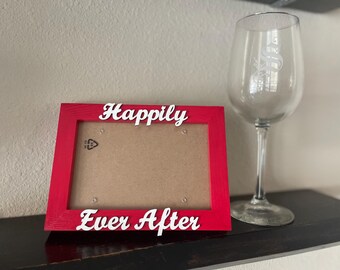4x6 Hand Painted Wooden Picture Frame | Happily Ever After