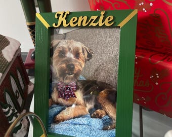 4x6 Personalized Wooden Picture Frame with Custom Text & Colors