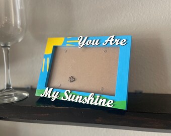 4x6 Hand Painted Wooden Picture Frame | You Are My Sunshine