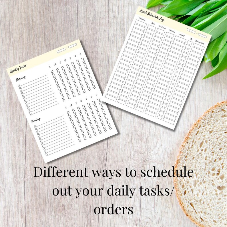 Bakery Shop Customer Order Organizer Template With Supply List Template ...