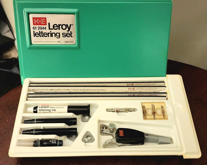 Keaps 25 Lettering The K+E (keuffel & Esser) Leroy Lettering Set 61 2944 (vintage) and 2 ...