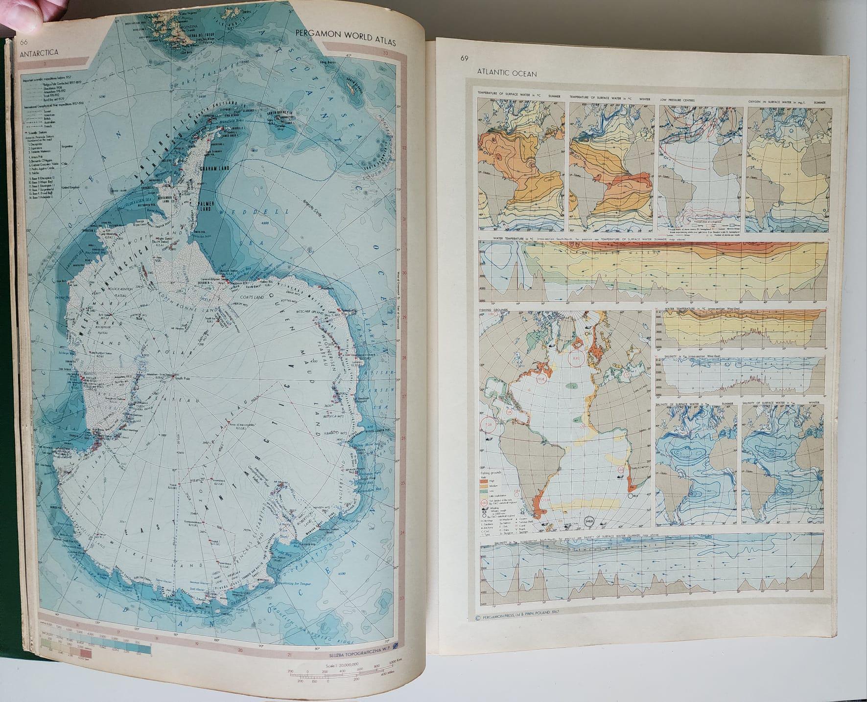 Rare 1968 Pergamon World Atlas – A Monumental Cartographic