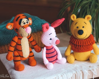 PATTERN!-EN.   3-in-1 WINNIE the PooH, Piglet and Tigger - amigurumi patterns