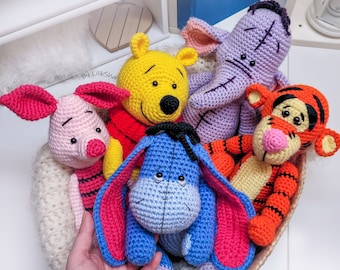 NEW 5-in-1  WINNIE the POOH and friends Amigurumi patterns - crochet patterns